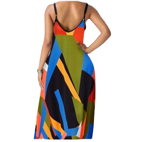 lovely maxi dress, very relax for travel, multi colors, Size Medium - Picture 2 of 3